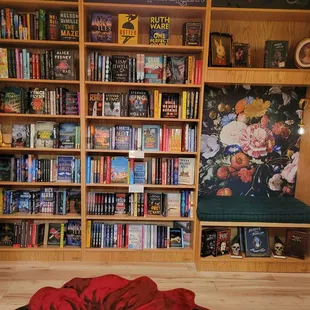 Cute book nook in one room