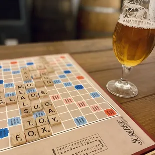They have a nice selection of board games. Had fun playing Scrabble and sipping beers.