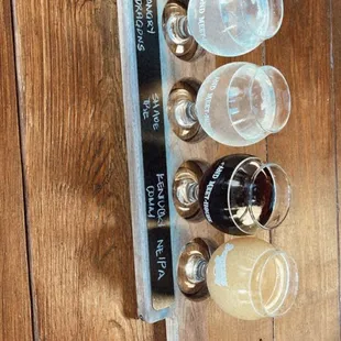 a flight of beers