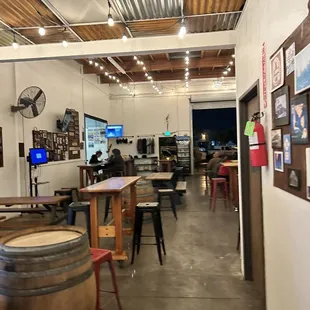 the interior of a brewery