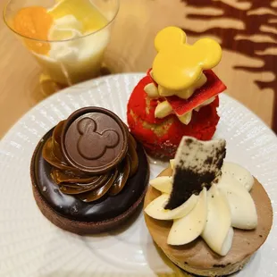 Bite sized Dessert offerings , yummy