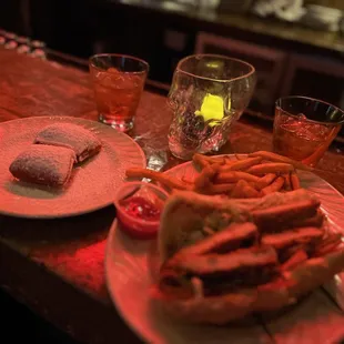 $1 beignet and $8 chicken po boy