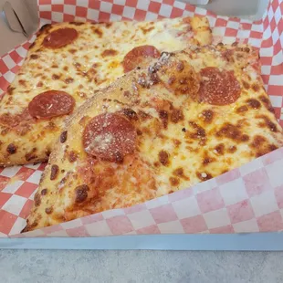 a slice of pepperoni pizza