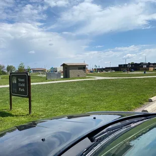 Great park nestled in the middle of a neighborhood.