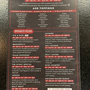 New menu as of 12/26/2024