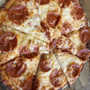 Pepperoni with cauliflower crust