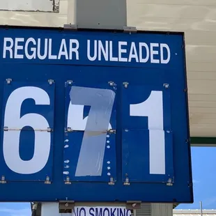 March 2022 $6.71 is a bargain compared to furnace creek at $8 plus per gallon