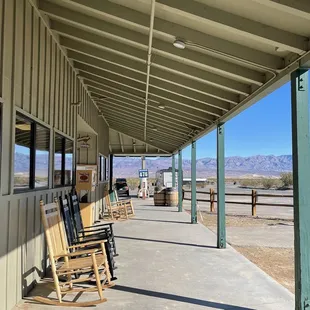 rocking chairs outside
