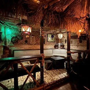 One of many seating areas