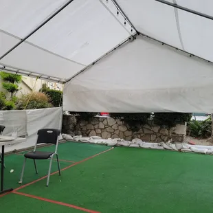Outside dining