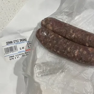 German Sausage (raw)