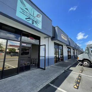 the outside of the building