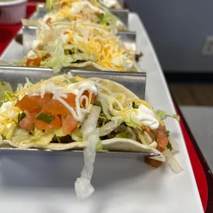Traditional ground beef tacos
