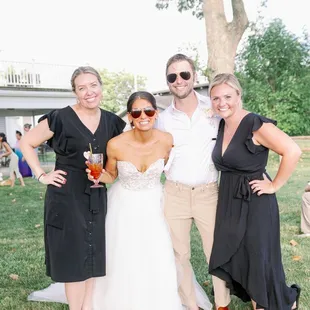 Darcy &amp; Kim with Bride &amp; Groom.