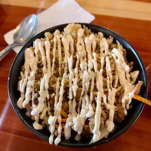 Spicy Pork Fried Rice - I would get it again but not super spicy. Definitely a good portion size for the price too and had leftovers...