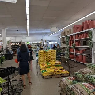 Inside store - there are seeds and soil here