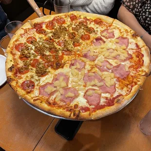 Half and half pizza!