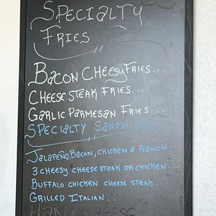 the menu
