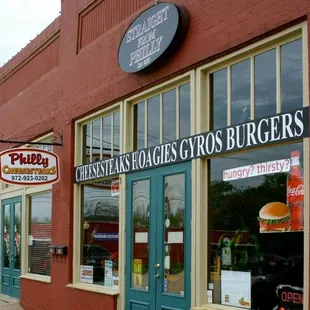 the front of a restaurant