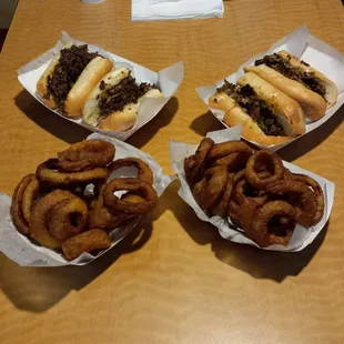 North Philly Combos with Onion Rings and fountain drinks  ($30)