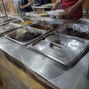 Sides and meat at Straight From Texas Bar-B-Que, Richmond