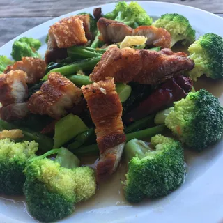 Chinese Broccoli Crispy Pork