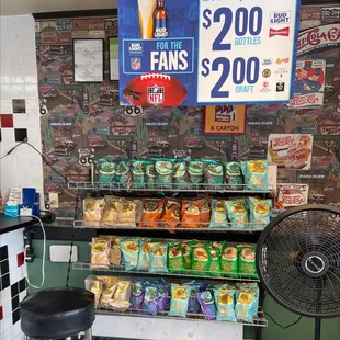 a fan in a sports store
