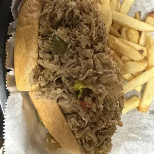 Chicken Philly with cheese