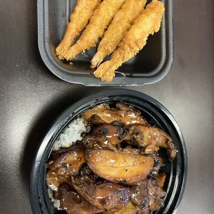 Side of Shrimp and Chicken Teriyaki Bowl