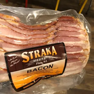 bacon wrapped in plastic