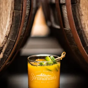 Whiskey cocktails on our lounge patio.