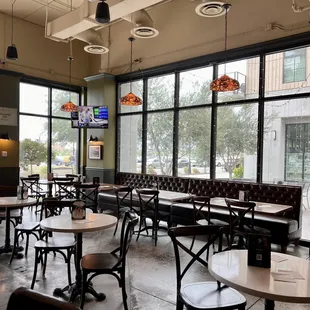 Inside the restaurant.