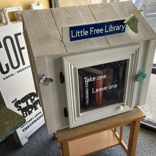 Little Free Library cabinet