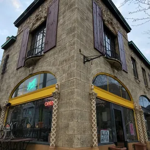 a building with a clock on the front of it