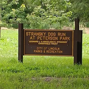 Stransky Dog Run at Peterson Park, Lincoln NE