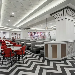 the interior of the restaurant
