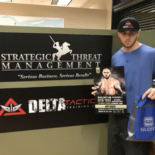 Glory Kickboxing Pro fighter, Matt, "The Butcher" Baker, visiting Team STM and Delta Tactical Training Group.