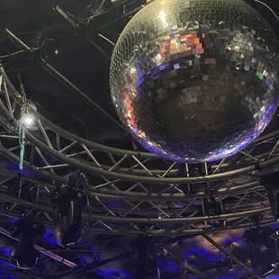 Huge disco ball in the middle