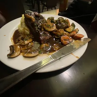 Skirt Steak with mushrooms