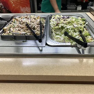 Seafood salad and greens