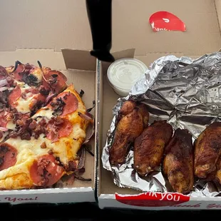 burnt pizza..