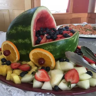 Baby carriage fruit tray. So cute!