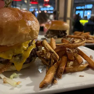Cheeseburger with local Barker beef and house made fries