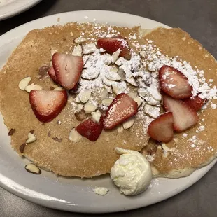 Strawberry Almond Pancakes