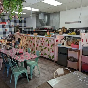 the kitchen and dining area