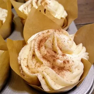 a close up of a cupcake