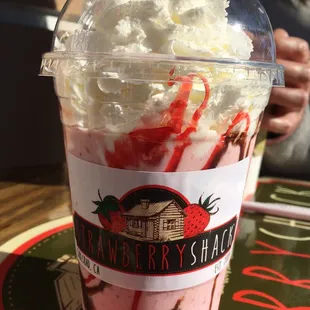 Strawberry custard shake