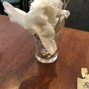 a glass of ice cream