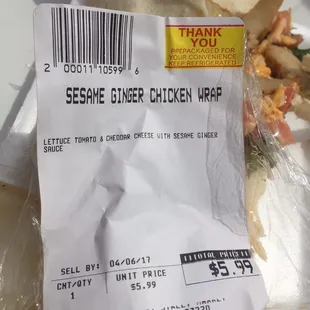 Wrap wasn't past the sell-by date tho, so pls check the ingredients in your kitchen, cheddar cheese is bad