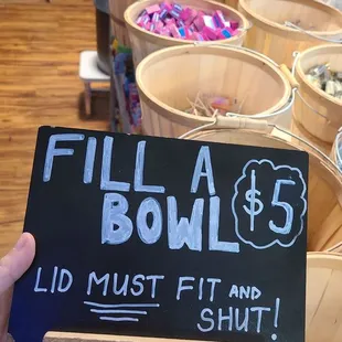 This was a family favorite. Multiple families lined up to help their kids fill a bowl of various old fashioned candies!